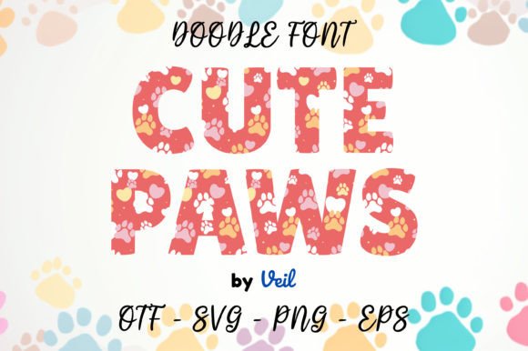 Cute Paw: A Playful Cool Color Font for Creative Projects