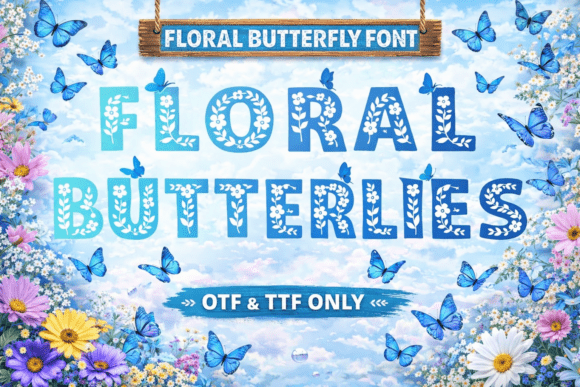Floral Butterflies: A Decorative Font for Creative Projects