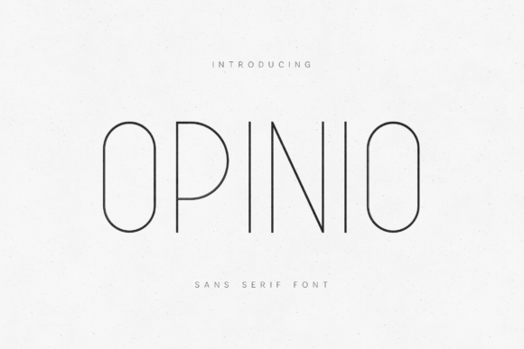 Opinio: The Modern Sans Serif for Clean Branding