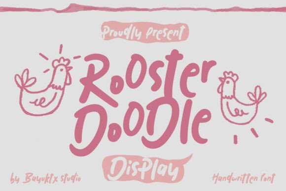 Rooster Doodle: A Handwritten Font with Farmyard Charm