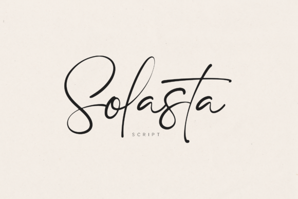 Solasta: A Signature Script Font for Modern Branding