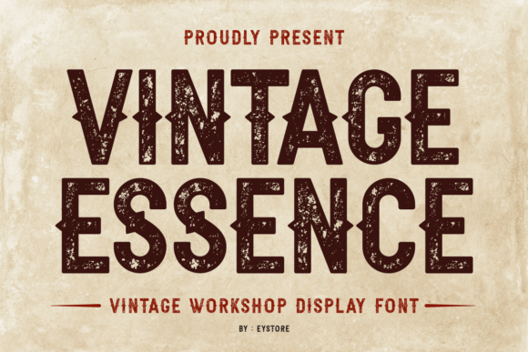Vintage Essence: The Rustic Workshop Display Typeface